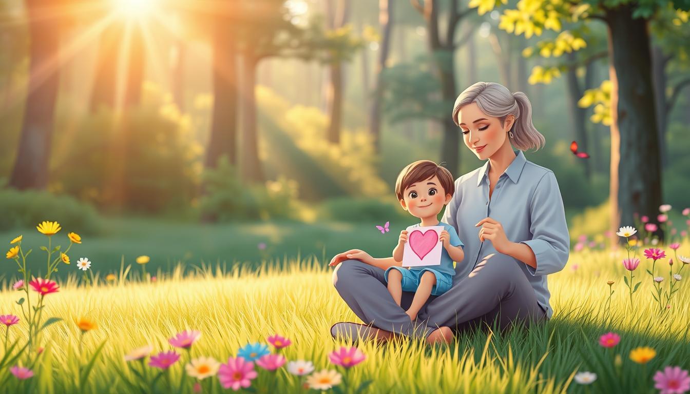 A calm, sunlit scene evoking emotional safety and a return to one's inner child